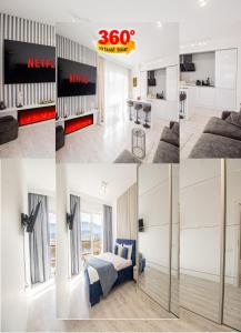 Køkken eller tekøkken på Luxury 2BR 10thFloor Mountain View Large Balcony Floor Heating New building Board Games Self Check-in Shopping Center 360 Tour Free Parking