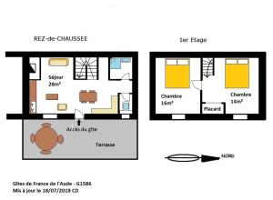 Půdorys ubytování Domaine du coude