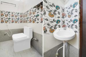 une salle de bains avec toilettes et lavabo dans l'établissement Collection O Ardha Nareeshwar Temple Kothaguda, à Hyderabad