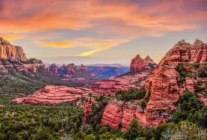a painting of the grand canyon at sunset at Heart of Sedona Hideaway in the Desert in Sedona