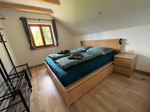 Postel nebo postele na pokoji v ubytování Reiterbauer Chalet