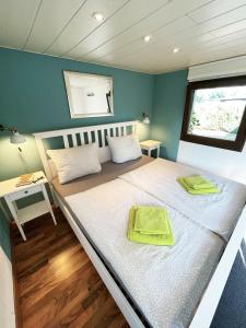 Ένα ή περισσότερα κρεβάτια σε δωμάτιο στο Ferienhaus Locke