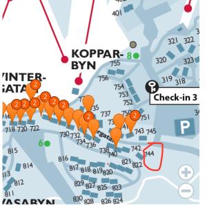 a map of korea with orange crabs on it at Sälen Vintergatan 744 Lindvallen in Sälen