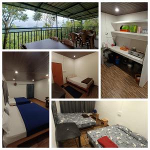 a collage of pictures of a room with a balcony at Mountain Vista Vagamon in Vagamon