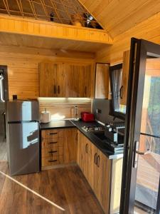 Η κουζίνα ή μικρή κουζίνα στο Cabana Forest LakeView Potoci