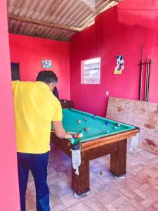 Biliár nebo kulečník v ubytování Recanto da Coruja