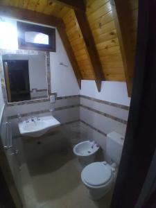 een badkamer met toilet en wastafel bij Alpinas El Chusmo 2 in Villa Ciudad Parque +4 foto's