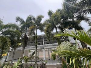 a building with palm trees in front of it at Powers Guest House and Resort in Dipolog