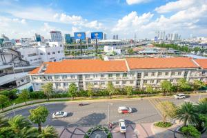 Γενική άποψη της πόλης Πόλη Χο Τσι Μινχ ή θέα της πόλης από  αυτό το διαμέρισμα