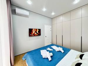 Katil atau katil-katil dalam bilik di 2 room apartment near MEGA with mountain view, 88