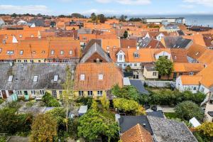 an aerial view of a town with orange roofs at AE243-Marstal-Strandstraede-15 in Marstal