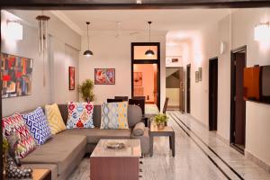 Χώρος καθιστικού στο Neelam Homestay - Lemon Room