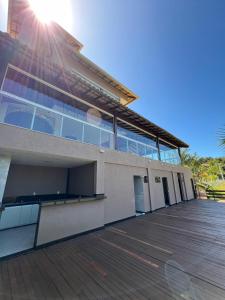 Bygningen som feriehuset ligger i