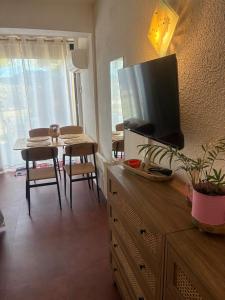 TV a/nebo společenská místnost v ubytování Arles Camargue