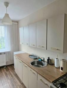 O bucătărie sau chicinetă la Apartament 35 Tuchola