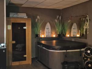 a room with a hot tub in a room at B&BNoorderster in Wormerveer