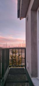 a balcony of a house with a view of the ocean at Alojamiento Temporal la Flor in Gobernador Gregores