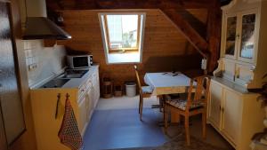 Küche/Küchenzeile in der Unterkunft Storchennest