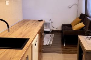 Dapur atau dapur kecil di Apartment in the heart of Iasi