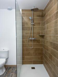 een badkamer met douche en toilet bij #LeBlue #Centre Ville in Cognac