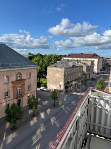 an overhead view of a city street with buildings at DvaroStudio jaukus butas centre self-check-in in Šiauliai