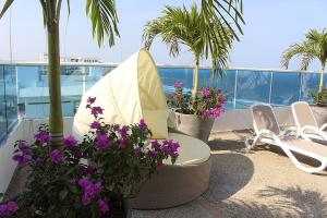 Balkón nebo terasa v ubytování Cartagena Beach Front
