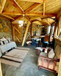 Posezení v ubytování Cabin Arroyo el Bosque, Villa Cerro Castillo, Aysen