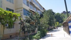 un bâtiment avec des arbres sur son côté dans l'établissement Anis 1, à Khodjent