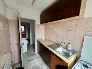 Η κουζίνα ή μικρή κουζίνα στο Apartament Târgoviște în regim hotelier cu 2 camere +4 φωτογραφίες
