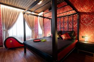 Una cama o camas en una habitación de Apartament Organza