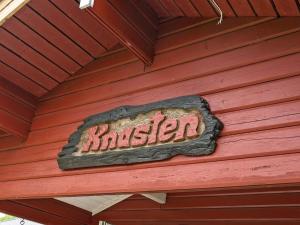 a sign on the side of a red wall at Holiday Home Ernestine - 500m to the inlet by Interhome in Egernsund