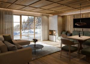 Khu vực ghế ngồi tại Chalet Zuegg