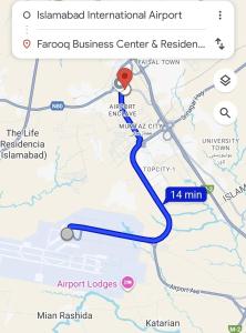 2-Bedroom Apartment near Islamabad International Airport Free Airport Pick and Drop في اسلام اباد: خريطة المطار