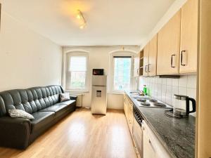 Η κουζίνα ή μικρή κουζίνα στο Comfort apartments for 3-5 guests in Chemnitz