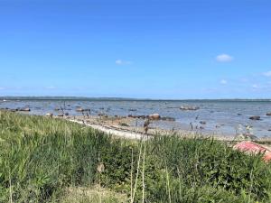una playa con algunas rocas en el agua en Holiday Home Esme - 225m to the inlet by Interhome, en Holbæk