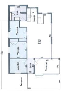 a floor plan of a house at Holiday Home Kalevi - 150m from the sea by Interhome in Aabenraa