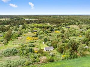 an aerial view of a farm with a house and trees at Holiday Home Aameek - 3km from the sea by Interhome in Frøstrup