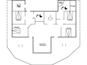 a floor plan of a house at Holiday Home Kai - 500m to the fjord by Interhome in Struer