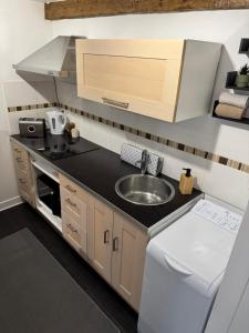 Η κουζίνα ή μικρή κουζίνα στο Le Grand Studio De Septeuil 27m2 +1 φωτογραφίες