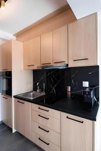 Kuchyň nebo kuchyňský kout v ubytování Melodia Lefkada apartment 1
