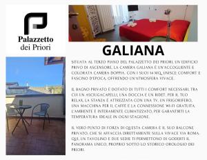 a poster of a room with a bed and a table at Palazzetto dei Priori in Viterbo
