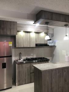 Η κουζίνα ή μικρή κουζίνα στο Apartmento, Barranquilla excelente ubicacion