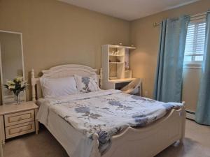 a bedroom with a bed and a dresser and a window at Solo Room-Meadow Ridge Haven in Maple Ridge
