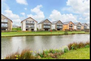 Udsigt til en flod der løber i nærheden af feriehuset