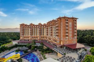an aerial view of a large hotel with a pool at Villa Side Residence in Side
