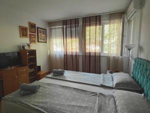 Ένα ή περισσότερα κρεβάτια σε δωμάτιο στο Apartman Sasha 2