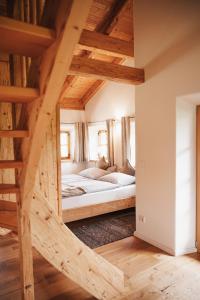 Postel nebo postele na pokoji v ubytování Chalet Zugspitze, Kamin, Tiere + 76 fotografií