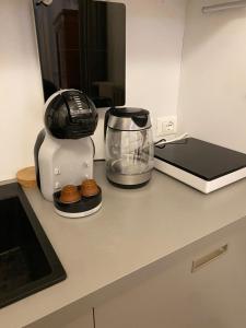 a kitchen counter with a blender and a toaster at Casa bertani in Mantova