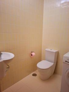 a bathroom with a toilet and a sink at Apartamento independiente en Nigrán in Nigrán