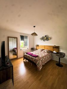 Postel nebo postele na pokoji v ubytování Appartement idéalement situé